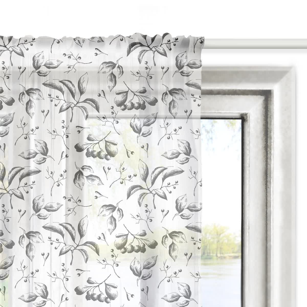 Firana SUMMER wzór SM37 | wiśnia 140 x 240 cm