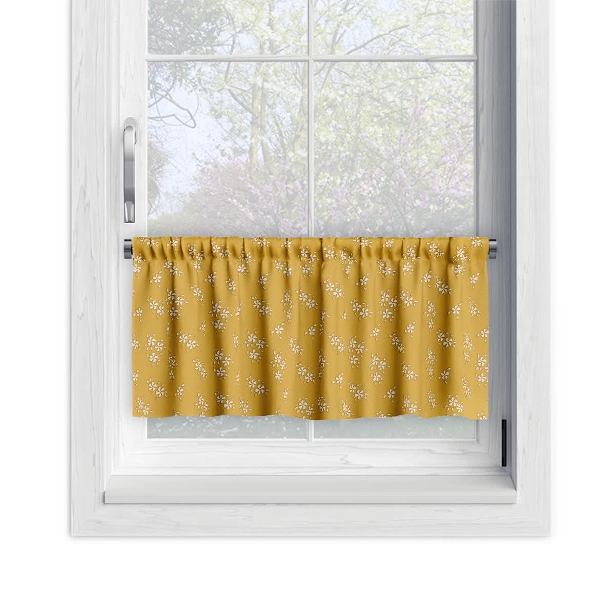 Zazdrostka SUMMER wzór SM36 | drobne kwiatki na żółtym tle 30 x 210 cm