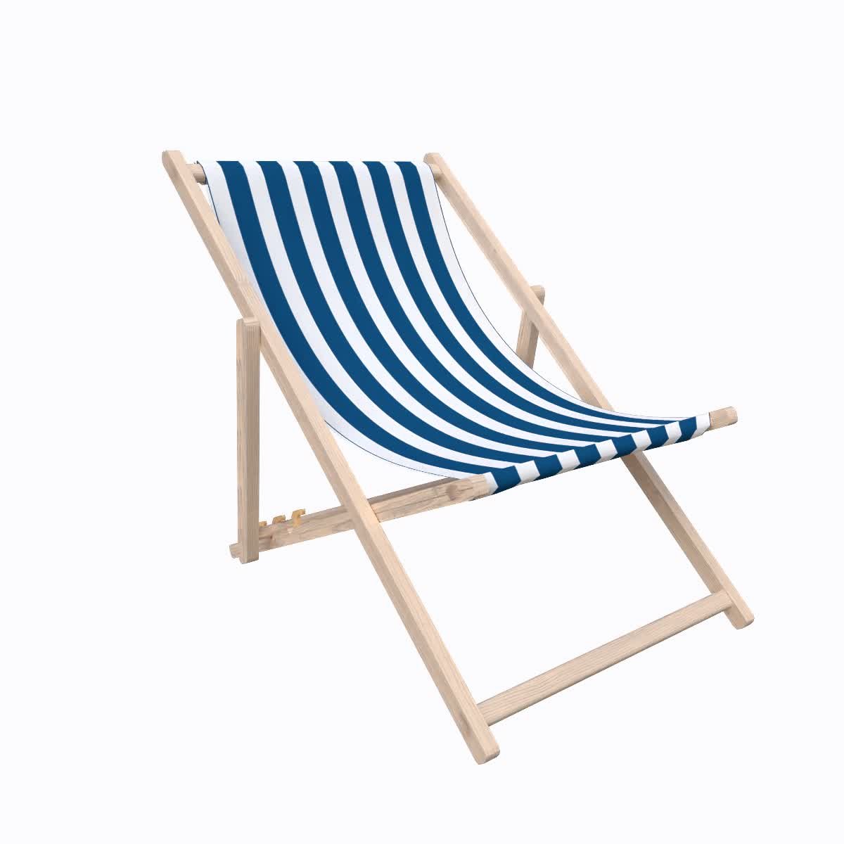 Leżak SUMMER wzór SM21 | pasy granatowe