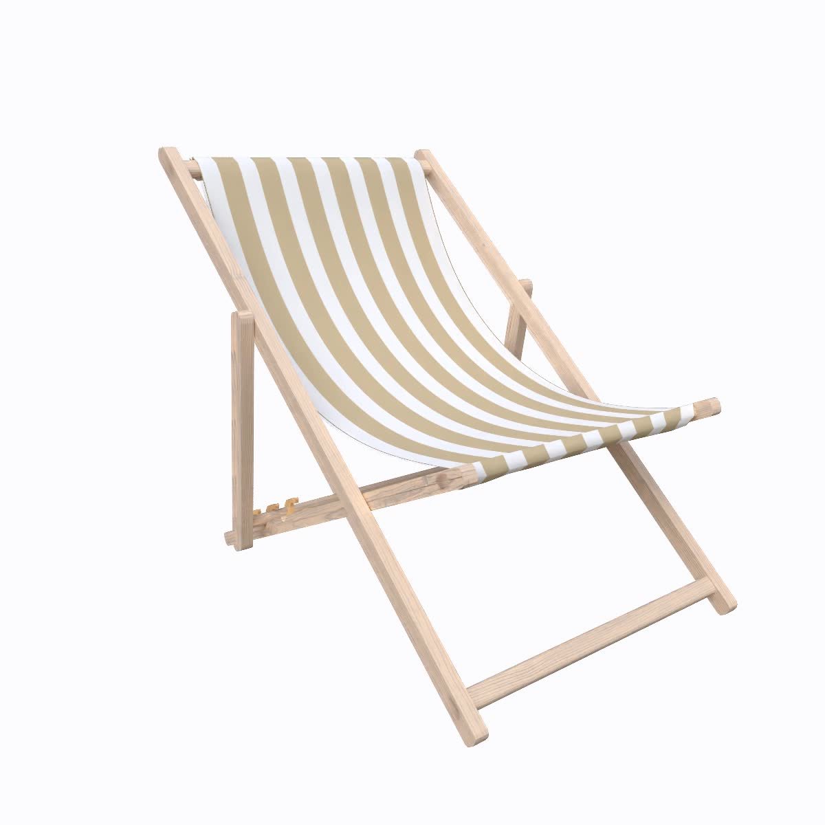 Leżak SUMMER wzór SM20 | pasy beżowe