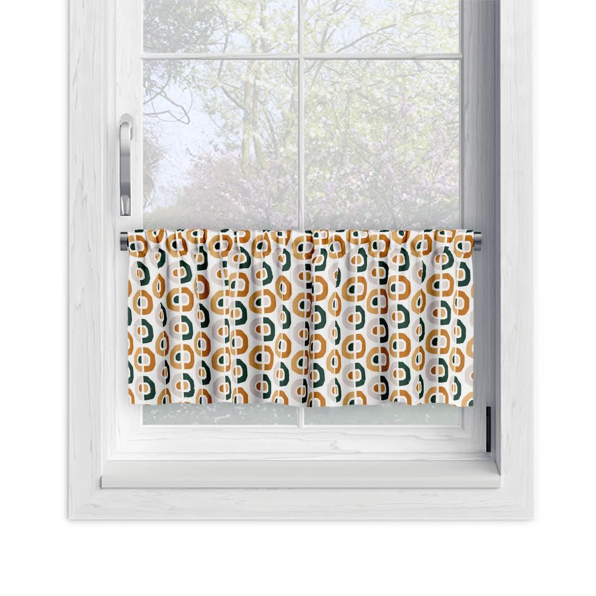Zazdrostka SUMMER wzór SM26 | żółte i zielone półkola 30 x 150 cm