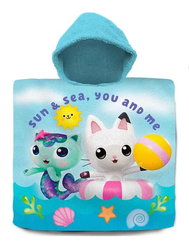 KOCI DOMEK GABI PONCZO RĘCZNIK KĄPIELOWY Bawełna Gabby's Dollhouse  60 x 120 cm