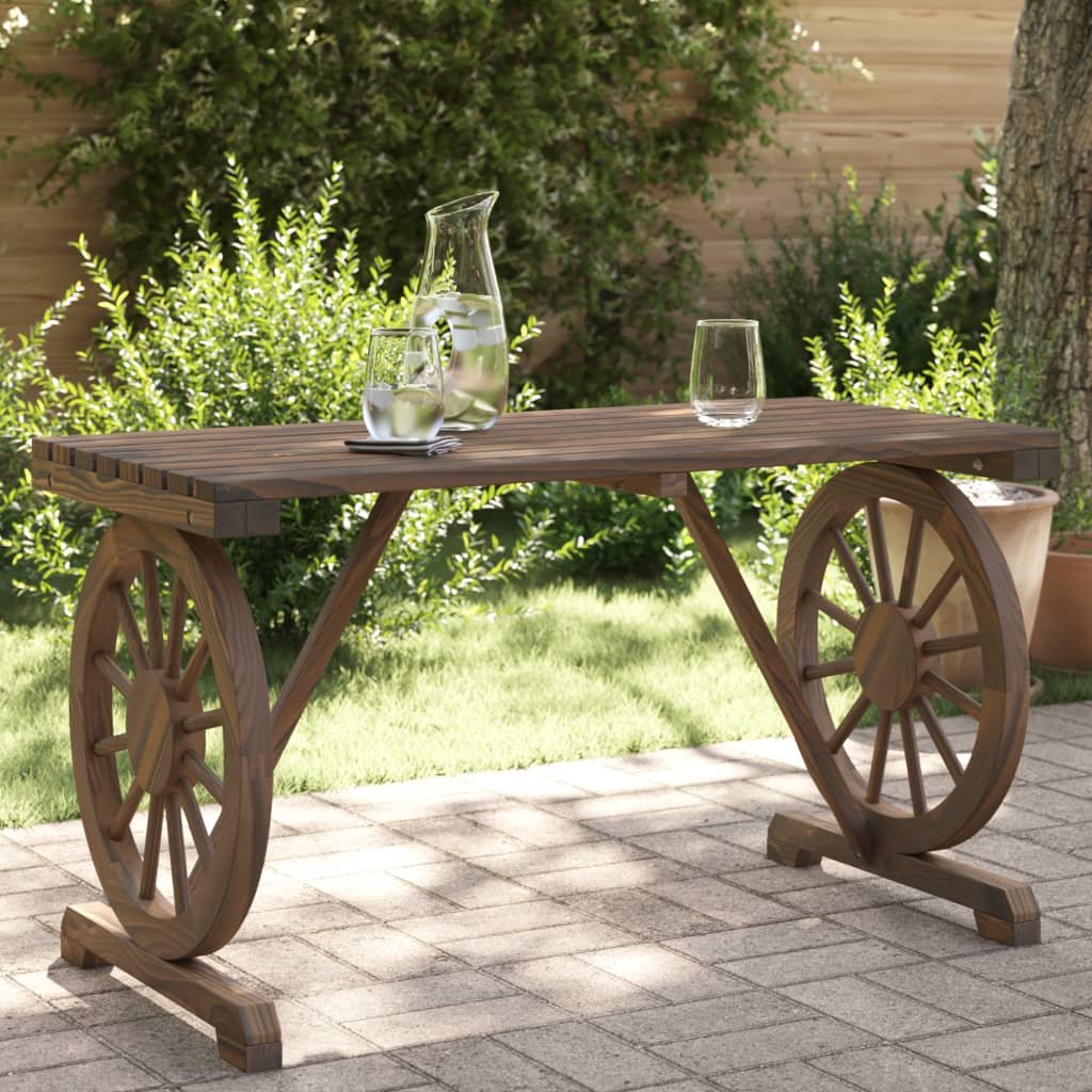vidaXL Stół ogrodowy, 115x55x65 cm, lite drewno jodłowe