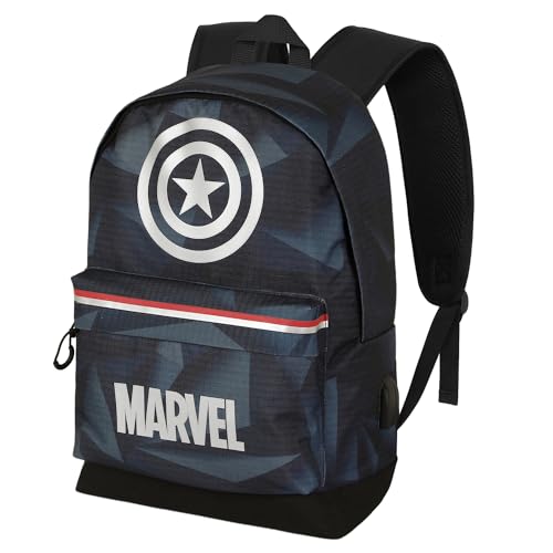 Marvel Metal -Plecak HS Silver, Czarny, 31 x 43 cm, Pojemność 22 L