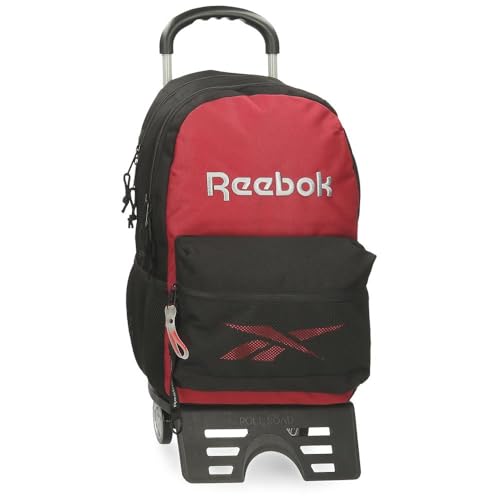 Reebok Portland Plecak szkolny z wózkiem Czarny 31x44x15 cms Poliester 20,46L by Joumma Bags, czarny, plecak szkolny na kółkach