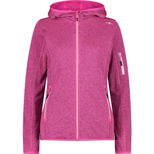 CMP - Damska kurtka Knit-Tech ze stałym kapturem, Fuxia-Lighter, 44