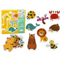 Puzzle edukacyjne zwierzątka 48el Leantoys