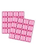 Klocki magnetyczne 2 płyty różowe 30x30 cm