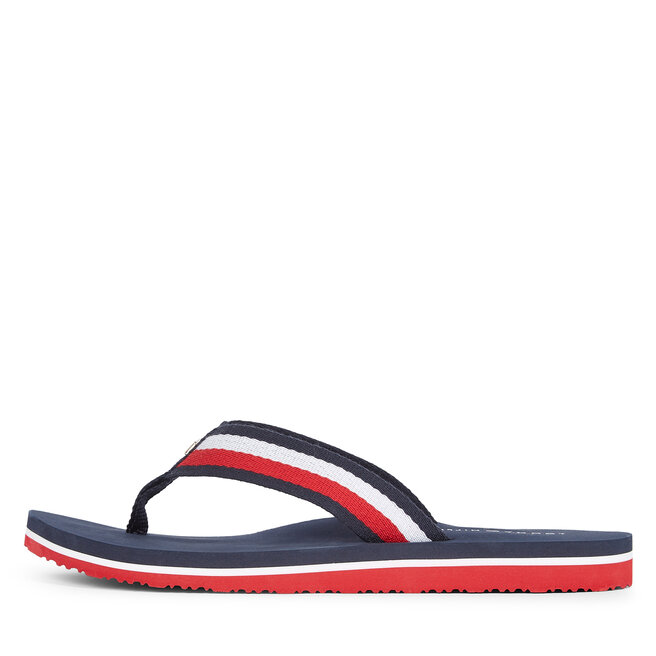 Japonki Tommy Hilfiger Corporate Beach Sandal FW0FW07986 Red White Blue 0G0