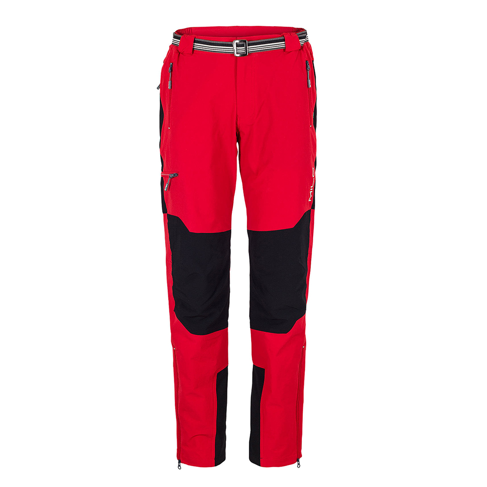 Męskie spodnie trekkingowe Milo Brenta tomato red/black - M