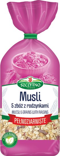 Melvit Musli pełnoziarniste zbożowe z rodzynkami 400 g