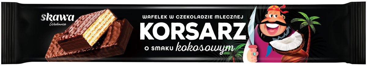 Wafelek kokosowy w czekoladzie Korsarz Skawa 38 g