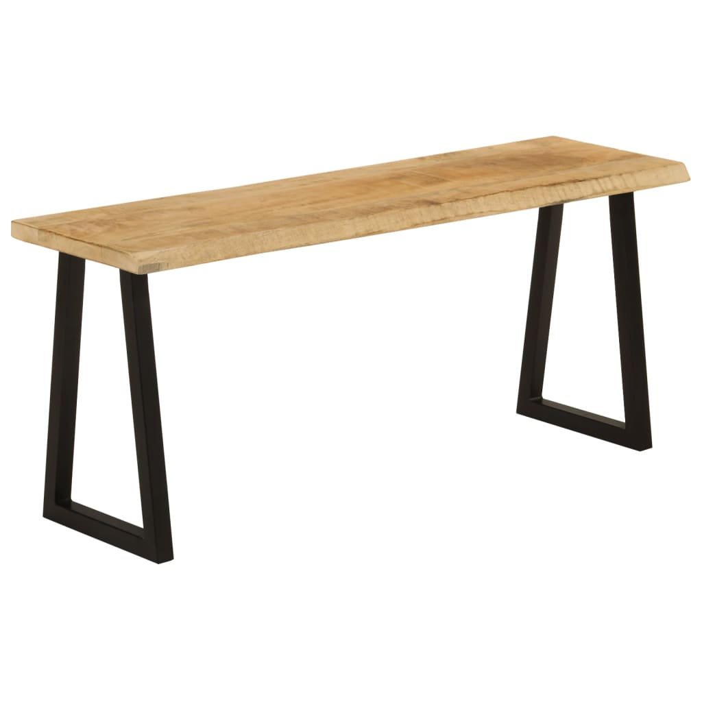 vidaXL Ławka z naturalną krawędzią drewna, 105 cm, lite drewno mango
