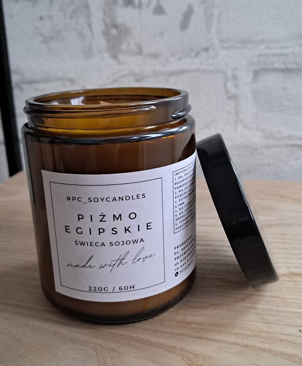 Świeca Sojowa Zapachowa Piżmo Egipskie 250ml 60h DK