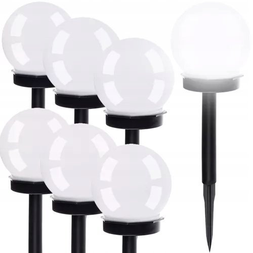 Kula Solarna Lampka LED Ogrodowa Lampa Wbijana Lampki Solarne Ogrodowe 6szt