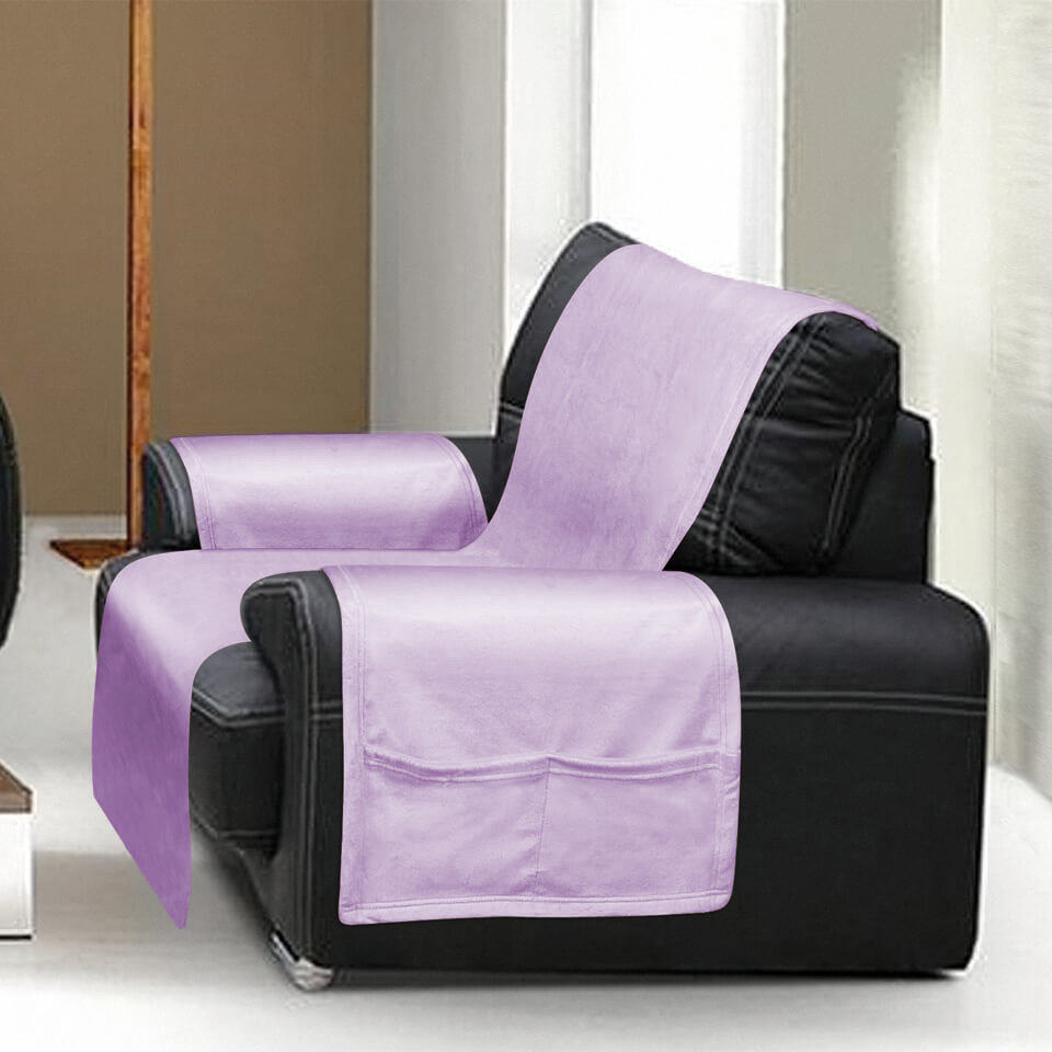 Koc narzuta na fotel 65x170 Mustella wrzosowy