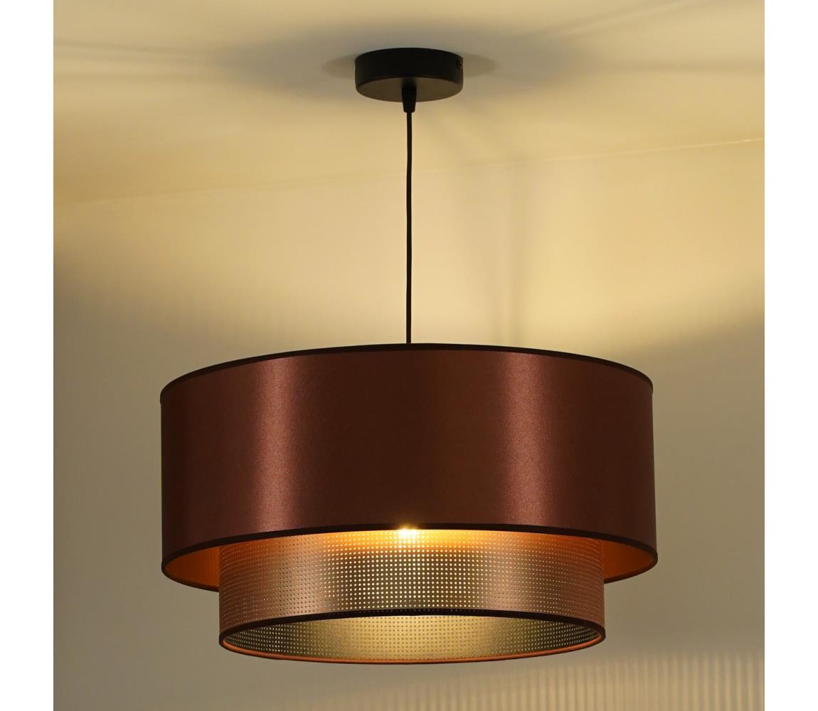 Duolla - Żyrandol na lince COPPER SHINY 1xE27/15W/230V śr. 45 cm miedziany