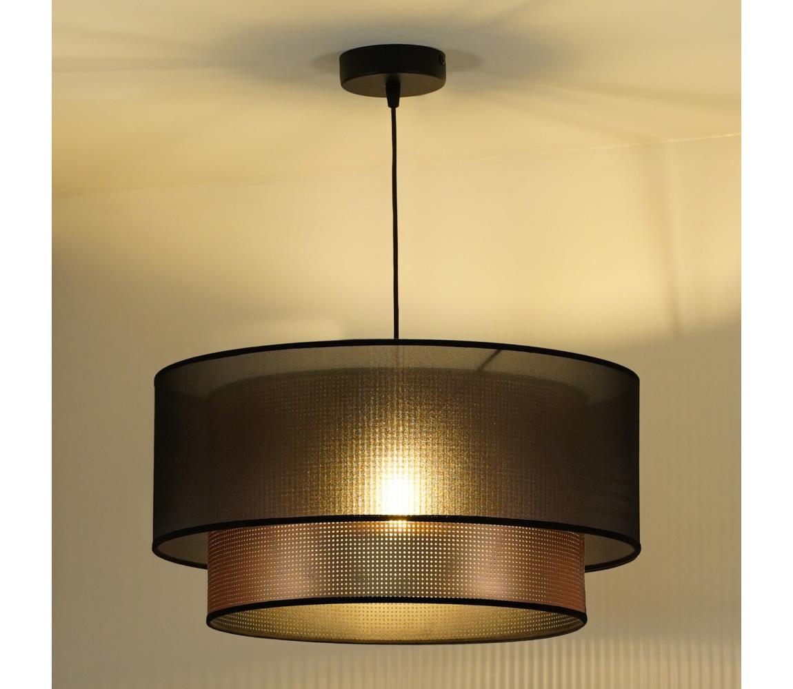 Duolla - Żyrandol na lince COPPER SHINY 1xE27/15W/230V śr. 45 cm brązowy/miedziany