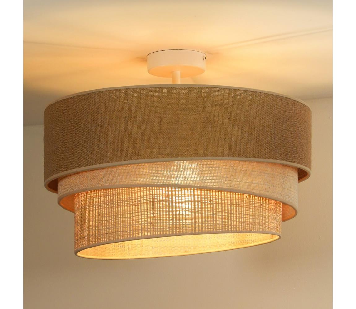 Duolla - Żyrandol natynkowy YUTE TRIO 1xE27/15W/230V śr. 45 cm brązowy/szary/beżowy
