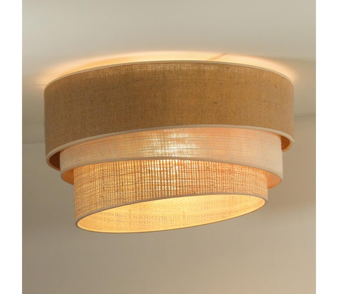 Duolla - Plafon YUTE TRIO 3xE27/15W/230V śr. 60 cm brązowy/szary/beżowy