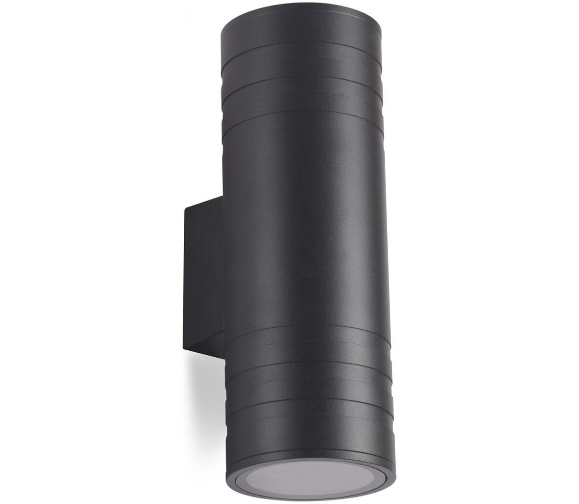 Kinkiet zewnętrzny 2xGU10/35W/230V IP54 okrągły czarny
