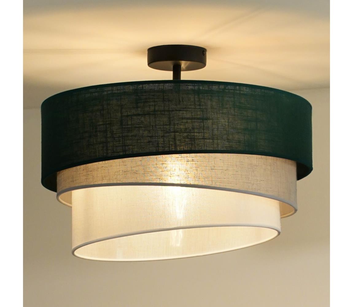 Duolla - Żyrandol natynkowy TRIO 1xE27/15W/230V śr. 45 cm zielony/szary/biały