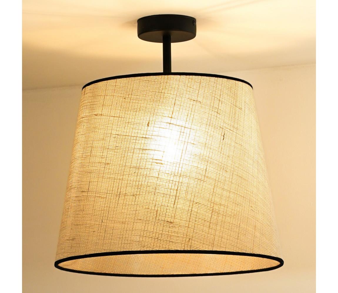 Duolla - Żyrandol natynkowy YUTE 1xE27/15W/230V śr. 38 cm szary/czarny