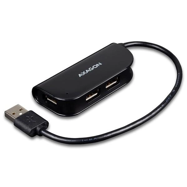 HUB USB Axagon 4 porty USB 2.0 Czarny HUE-X4B