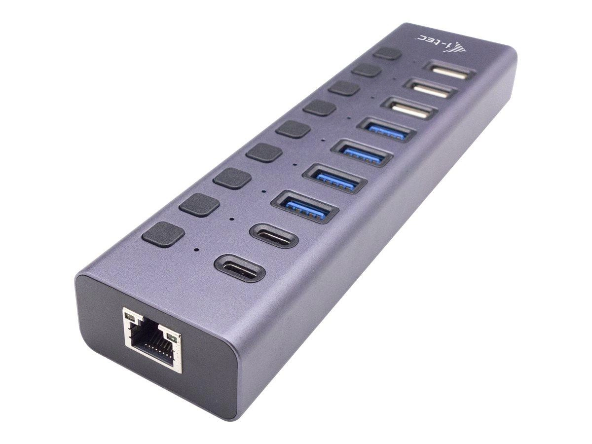I-TEC USB 3.0/USB-C Charging HUB 9port LAN + Power Adapter 60W