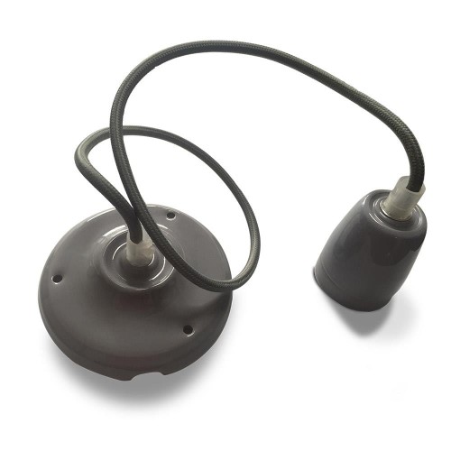 Oprawka Porcelanowa z Przewodem Szara V-TAC VT-7998 5 Lat Gwarancji