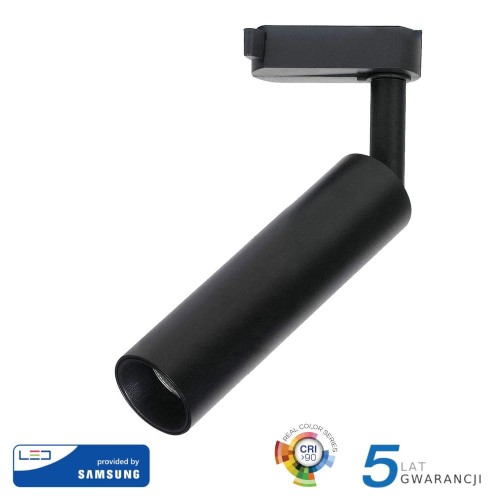 Oprawa 20W LED V-TAC Track Light SAMSUNG CHIP CRI90+ Czarna VT-420 5000K 1600lm 5 Lat Gwarancji