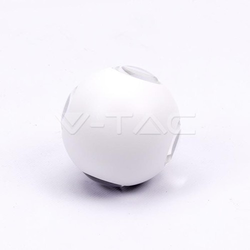 Kinkiet Zewnętrzny V-Tac 4W Led Biały Okrągły Ip65 Vt-834 3000K 440Lm