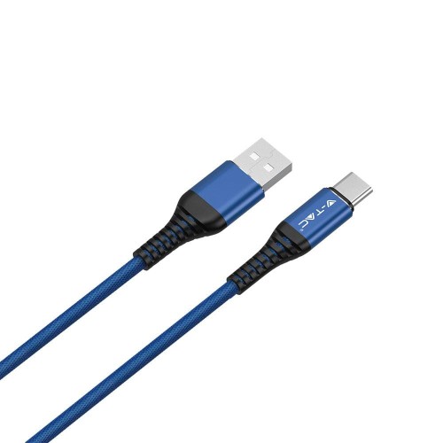 Przewód Micro USB V-TAC Typ C 1M Niebieski Seria Złota VT-5352