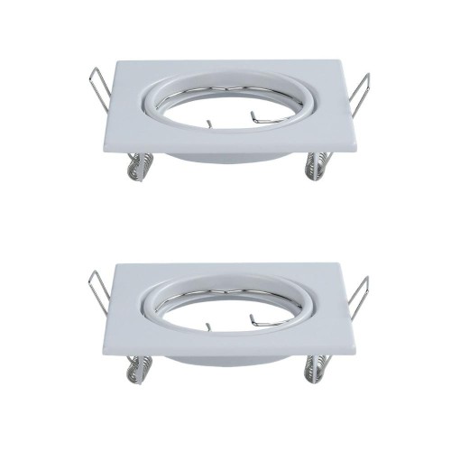 Oprawa Oczko V-TAC GU10 Kwadrat Białe (Opak. 2 szt) VT-817 3 Lata Gwarancji