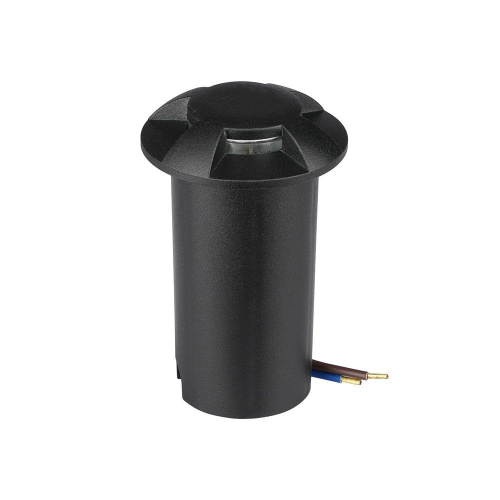 Oprawa Gruntowa Najazdowa 1W LED Czarna 4-stronna IP67 VT-1171 3000K 50lm