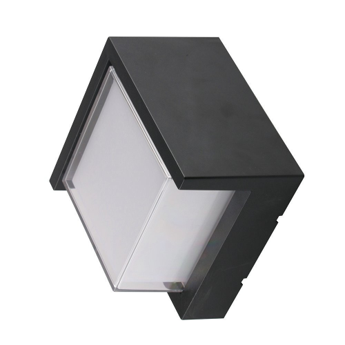 Kinkiet Zewnętrzny Oprawa Ścienna V-Tac 12W Led Ip65 Czarny Kwadrat Vt-827 3000K 1160Lm