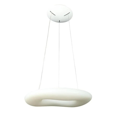 Oprawa LED V-TAC 38W Zwis Okrągły Zmiana Barwy Światła 60cm Ściemnianie Biały VT-7605 2700K-6400K 3300lm 3 Lata Gwarancji