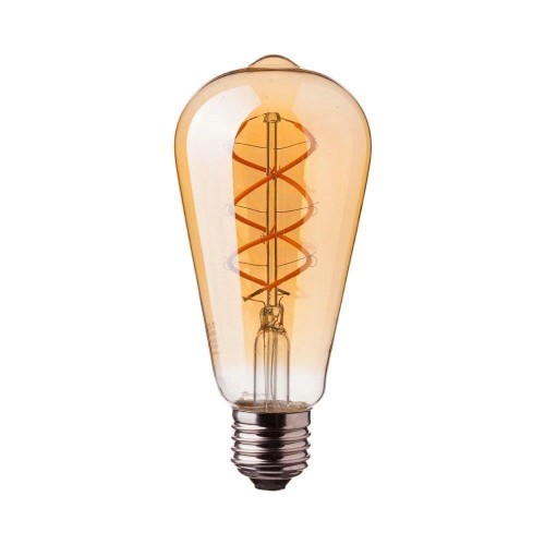 Żarówka LED V-TAC 4,8W E27 Filament Złota Vintage ST64 64x143mm VT-2065 1800K 300lm