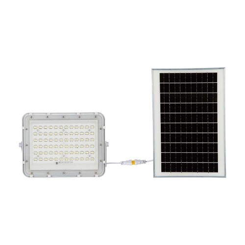 Projektor LED Solarny V-TAC 120W Pilot, AUTO, Timer, IP65 Biały VT-120W-W 6400K 1200lm 2 Lata Gwarancji