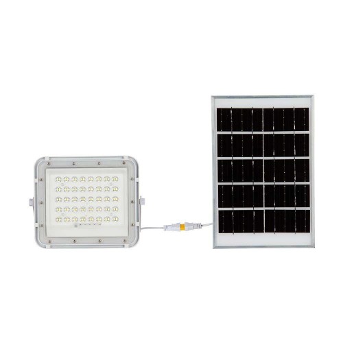 Projektor LED Solarny V-TAC 80W Pilot, AUTO, Timer, IP65 Biały VT-80W-W 4000K 800lm 2 Lata Gwarancji