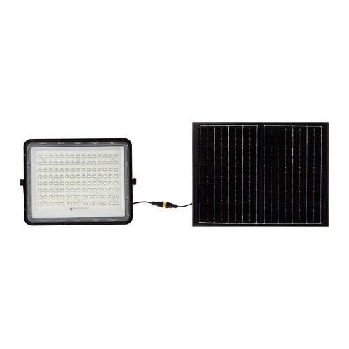 Projektor LED Solarny V-TAC 180W Pilot, AUTO, Timer, IP65 Czarny VT-180W 6400K 1800lm 2 Lata Gwarancji