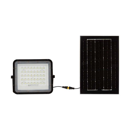 Projektor LED Solarny V-TAC 40W Pilot, AUTO, Timer, IP65 Czarny VT-40W 4000K 400lm 2 Lata Gwarancji