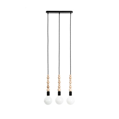 Listwa Loft Sfarer 3L czarna lampa wisząca KOLOROWE KABLE