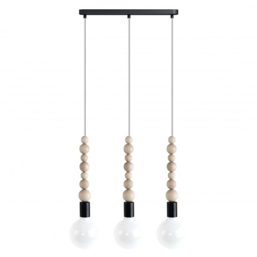 Listwa Loft Sfarer 3L czarna lampa wisząca KOLOROWE KABLE