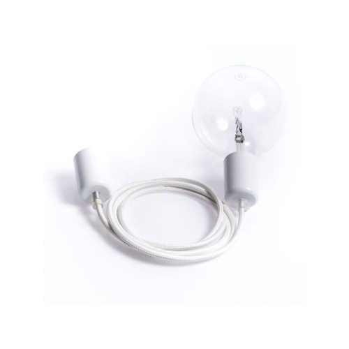 Loft metal line - 16 biały bez lampa wisząca KOLOROWE KABLE