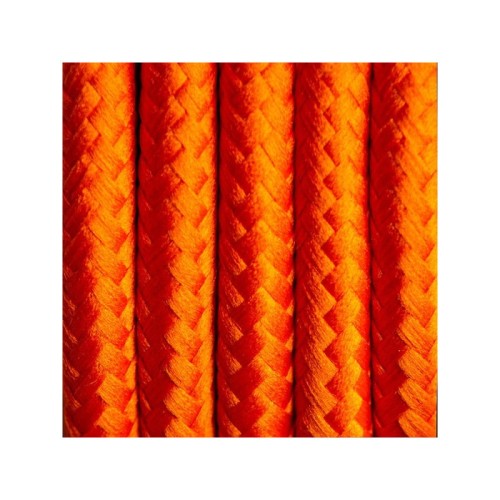 Pomarańczowy kabel w oplocie poliestrowym 26 marchewkowa uczta dwużyłowy 2x0.75 Kolorowe Kable