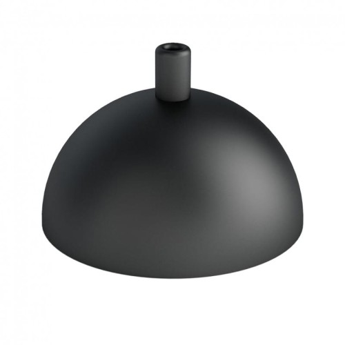 Metalowa osłonka sufitowa półkula - czarna strukturalna Kolorowe Kable