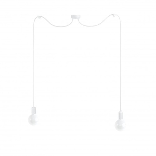 Biała lampa pająk Loft multi metal line X2 lampa wisząca KOLOROWE KABLE