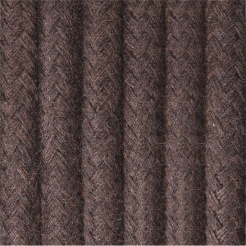 Brązowy kabel w oplocie bawełnianym B10 brunatna ziemia dwużyłowy 2x0.75 Kolorowe Kable