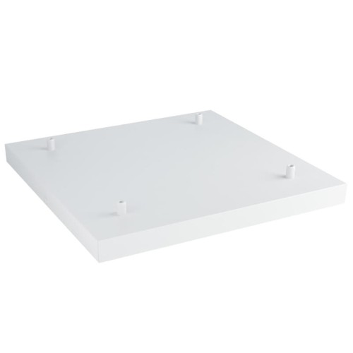 Kwadratowa metalowa osłonka sufitowa 40x40cm lakierowana w kolorze białym strukturalnym - na cztery przewody Kolorowe Kable